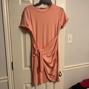 Coral tshirt dress